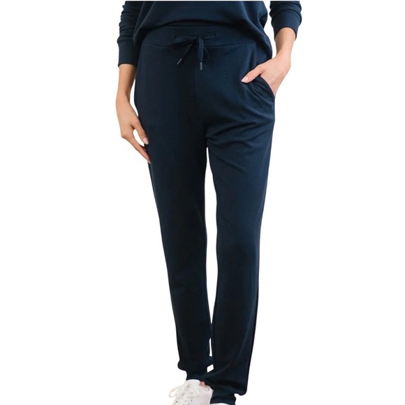 cozy earth Pants - Cozy Earth Women's L Navy Bamboo Joggers Ultra Soft Luxury Lounge Travel Pants